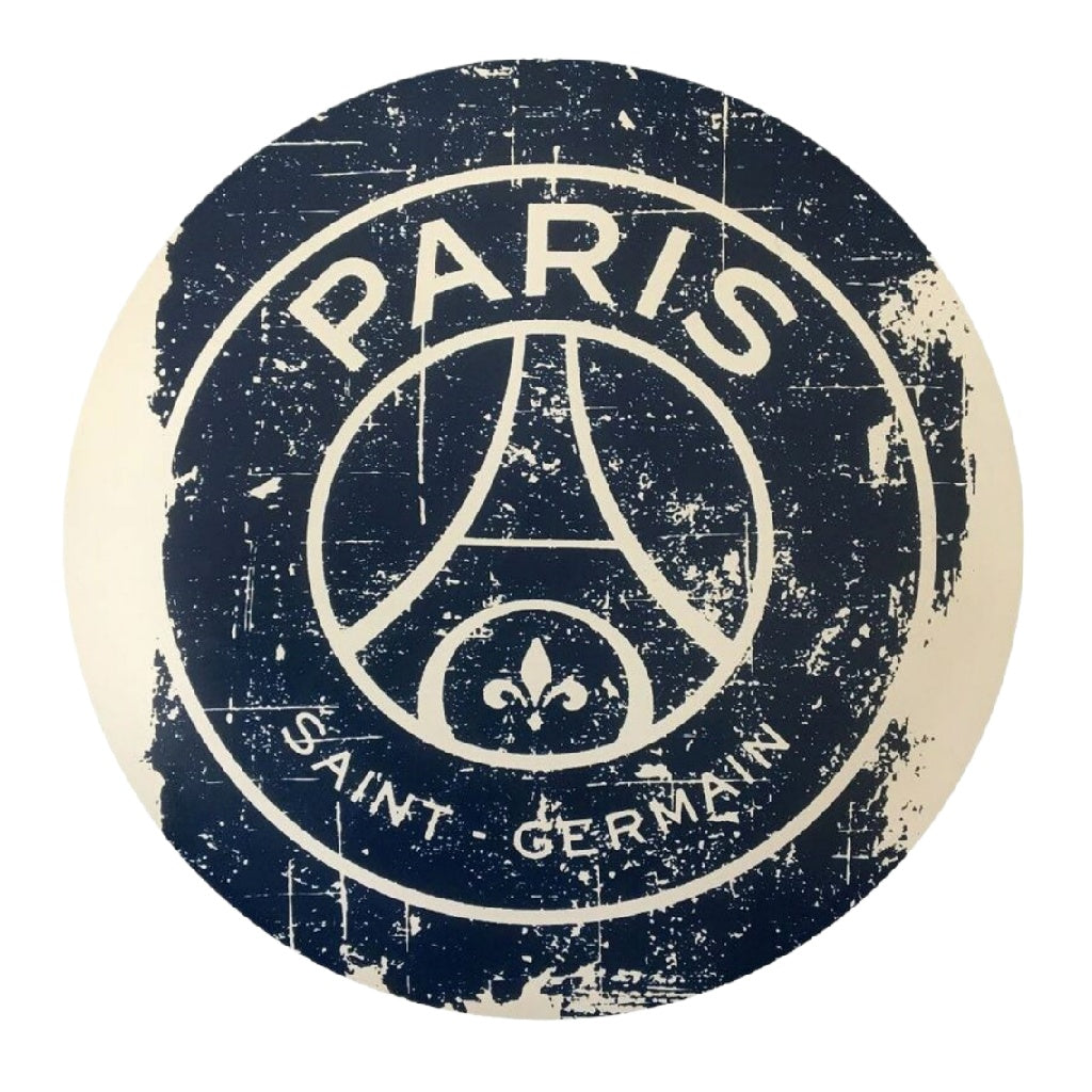 Dessous de verre rond motif Paris Saint-Germain vintage antidérapant