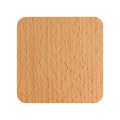 Dessous de verre carré en bois de hêtre naturel